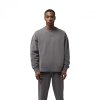 BLUZA FOX WORDMARK OVERSIZED FLEECE CREW PEWTER L